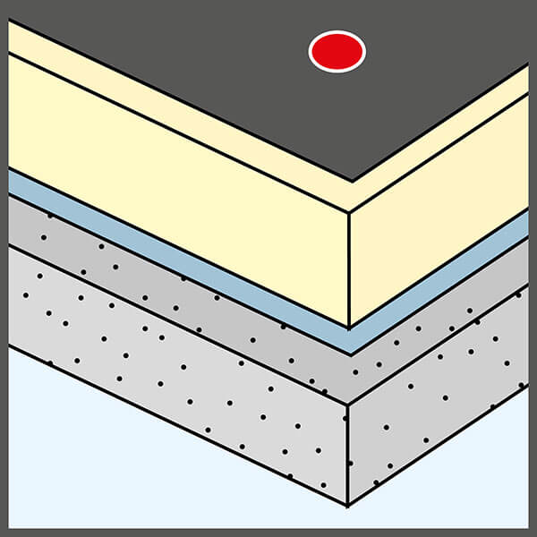 Tagmembran med isolering mod letbeton