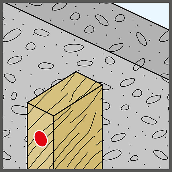 Træ på beton