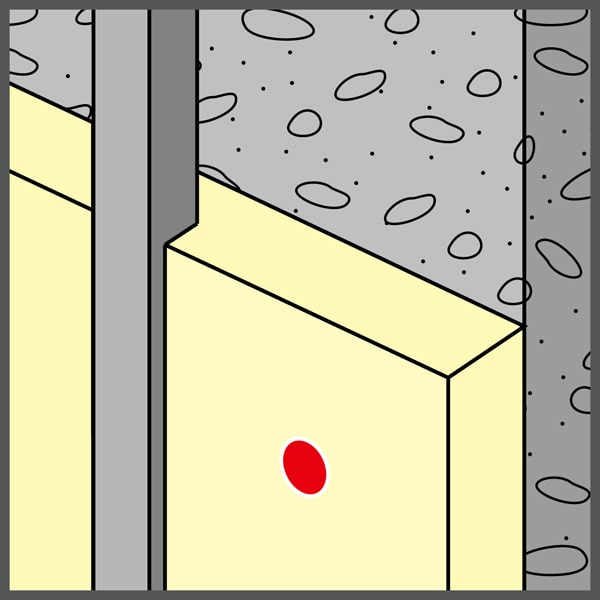 Isoleringsplade mod beton