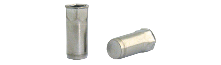 Billede af Blindnittemøtrik A2 HEX fladt hoved, lukket