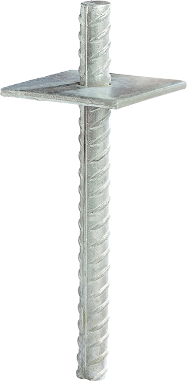 Billede af Stolpesko med armeringsjern og plade